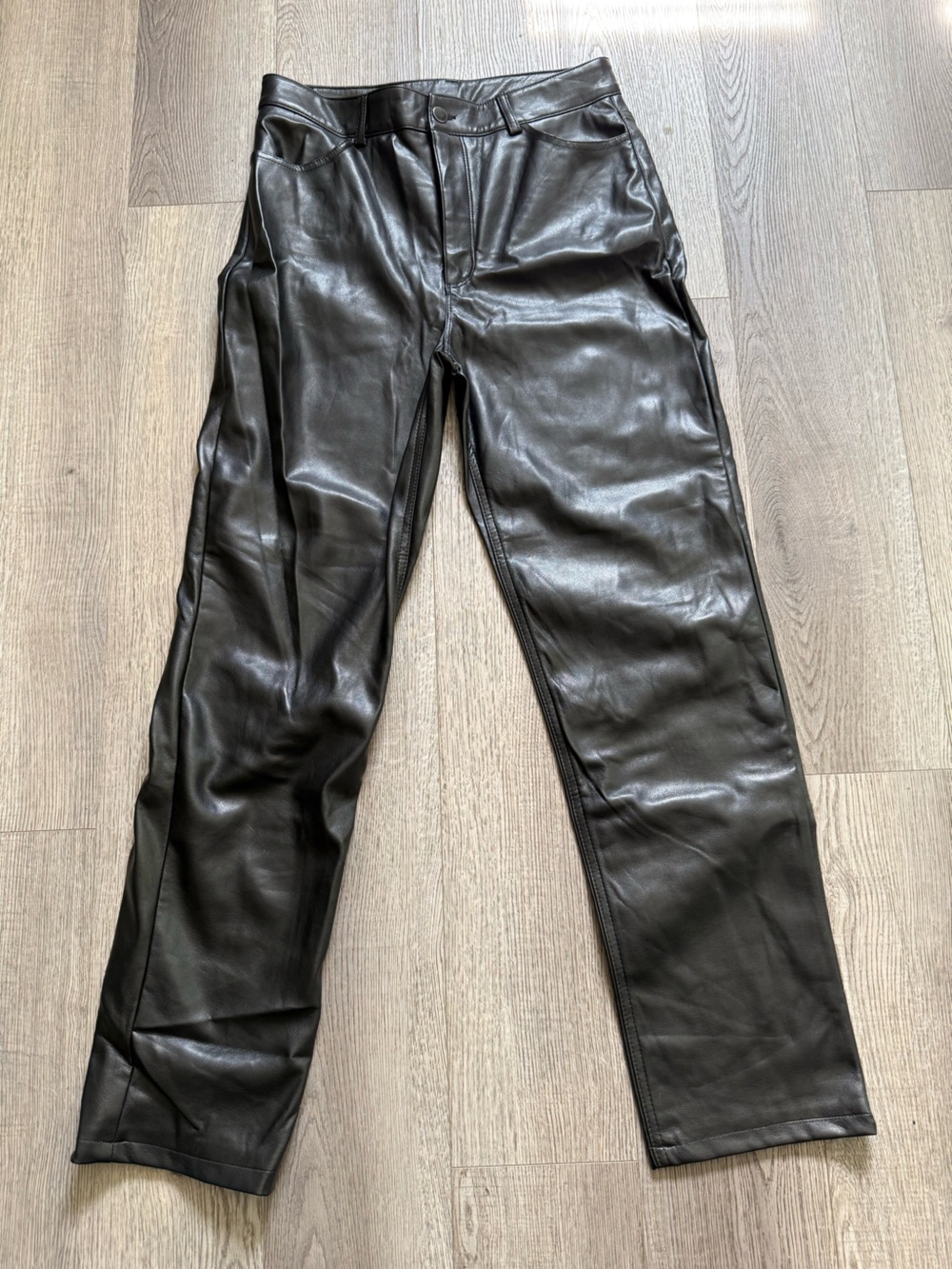 Dynamite Black Faux Leather Gisele Pants